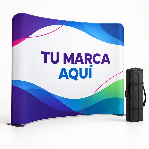 Backpanel doble cara · 8 × 10 pies · mockup