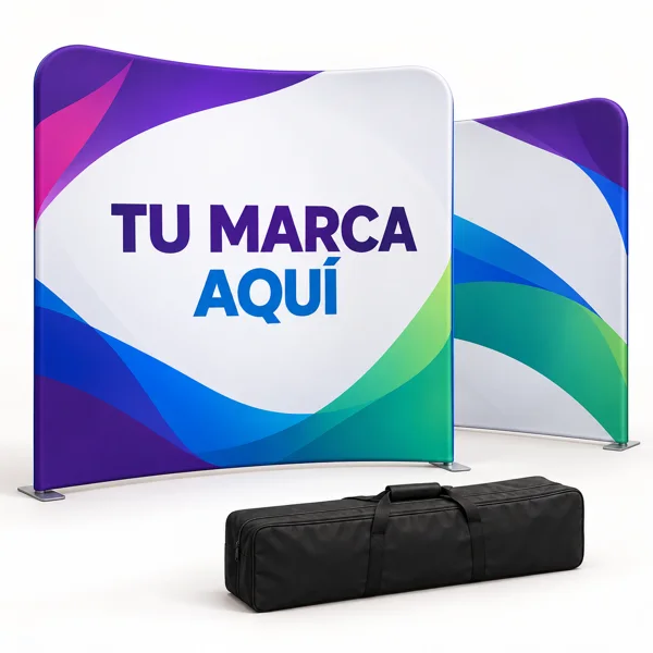 Backpanel doble cara · 8 × 8 pies · mockup